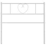 vidaXL Tête de lit métal blanc 75 cm