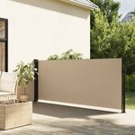 vidaXL Auvent latéral rétractable beige 100x500 cm