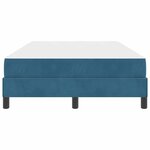 vidaXL Lit boxspring avec matelas Bleu foncé 120 x 200 cm Velours