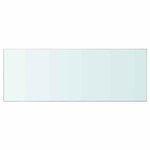 vidaXL Panneau pour étagère Verre transparent 80 x 30 cm