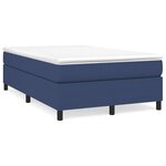 vidaXL Cadre de lit bleu 120x200 cm tissu