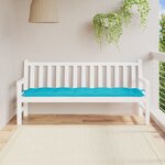 vidaXL Coussin de banc de jardin turquoise 180x50x7 cm tissu oxford