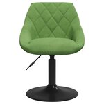 vidaXL Chaises pivotantes à manger lot de 2 vert clair velours