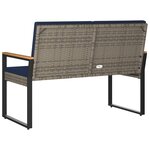 vidaXL Banc extérieur 2 -Seater 107 x 61 x 80 cm polyrotin