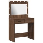 vidaXL Coiffeuse Chêne marron 78.5 x 41 x 135 cm Bois d'ingénierie