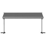 vidaXL Auvent autoportant Gris 5 x 3 m Polyester