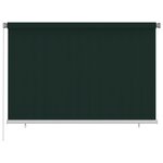 vidaXL Store roulant d'extérieur 220x140 cm Vert foncé PEHD