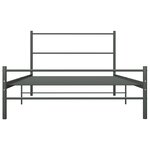 vidaXL Cadre de lit sans matelas gris métal 90x200 cm