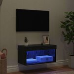 vidaXL Meuble TV Chêne noir 60 x 30 x 30 cm Bois d'ingénierie