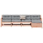 vidaXL Salon de jardin 5 Pièces avec coussins bois massif douglas