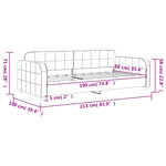 vidaXL Lit de repos gris foncé 90x190 cm velours