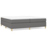 vidaXL Cadre de lit Gris foncé 200 x 200 cm Tissu