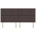 vidaXL Tête de Lit LED avec tête de lit Marron foncé 200 cm tissu