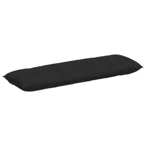 vidaXL Coussin de Dos Noir 160 x 19 x 50 cm tissu