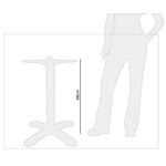 Pied de table base 4 branches aluminium brossé - bolero -  - aluminium 660x660x680mm