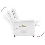 vidaXL Fauteuil de massage électrique Blanc Similicuir