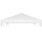 vidaXL Toile de toit de belvédère 270 g/m² 4x3 m Blanc
