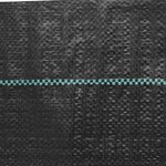 vidaXL Membrane anti-mauvaises herbes noir 2x25 m PP