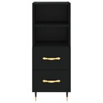vidaXL Buffet Noir 34 5x34x90 cm Bois d'ingénierie