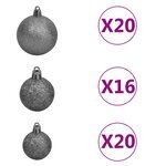 vidaXL Arbre de Noël artificiel pré-éclairé et boules 400 cm vert