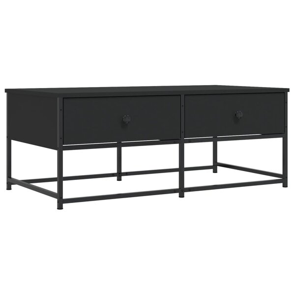 vidaXL Table basse noir 100x51x40 cm bois d'ingénierie