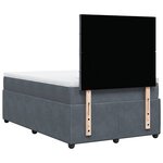 vidaXL Sommier à lattes de lit et matelas gris foncé 120x190cm velours