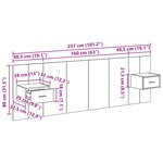 vidaXL Tête de lit avec armoire avec tiroir 3 Pièces Chêne artisanal