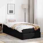 VidaXL Cadre de lit ottoman avec matelas noir 100x200 cm similicuir