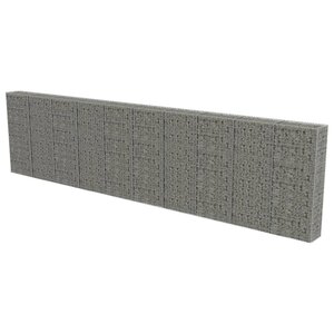 vidaXL Mur à gabion avec couvercles Acier galvanisé 600 x 30 x 150 cm
