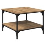 vidaXL Table basse Chêne artisanal 55 x 55 x 40 cm Bois d'ingénierie