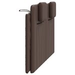 vidaXL Coussin de tête de lit Viana marron 120 cm similicuir
