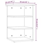 vidaXL Armoire latérale Chêne fumé 35x35x55 cm Bois d'ingénierie