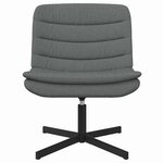 vidaXL Chaise pivotante Gris foncé 63 x 75 x 76 cm tissu