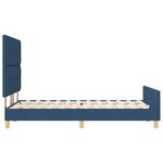vidaXL Cadre de lit avec tête de lit Bleu 140 x 190 cm tissu
