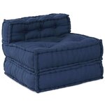 vidaXL Canapé modulaire 4 Pièces Indigo tissu