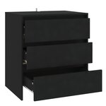 vidaXL Buffet Noir 70x41x75 cm Bois d'ingénierie