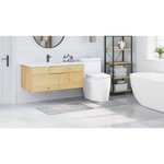 vidaXL Tapis de bain 2 Pièces Gris 50 x 50 cm Polypropylène