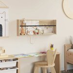 vidaXL Étagère à magazines avec étagère Chêne Sonoma 80 x 12 x 30 cm