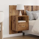 vidaXL Tête de lit avec armoire 3 Pièces Bois Ancien Bois d'ingénierie