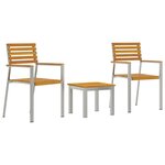 vidaXL Ensemble de salle à manger pour jardin 3 Pièces