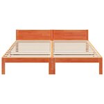 vidaXL Cadre de lit sans matelas cire marron 160x200cm bois pin massif