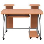 vidaXL Bureau d'ordinateur Marron 110x52x88 5 cm Bois d’ingénierie