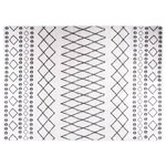 vidaXL Tapis lavable antidérapant 120x180 cm noir et blanc