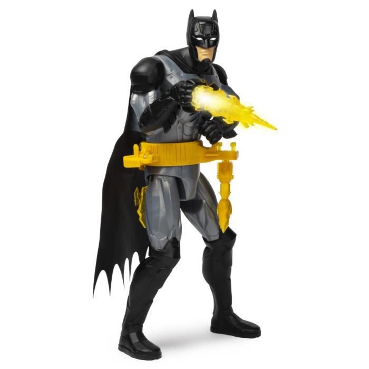 DC Comics BATMAN - Figurine Batman Deluxe 30 Cm - Figurine Articulée Batman  30 Cm - Avec Effets Sonores Et Lumineux - 5 Accessoi