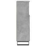 vidaXL Armoire de salle de bain gris béton 30x30x100 cm