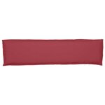 vidaXL Set de coussins de palette 2 Pièces Rouge bordeaux 150 x 40 x 8 cm