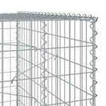 vidaXL Panier gabion avec couvercle 350x100x200 cm fer galvanisé