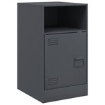 vidaXL Table de chevet anthracite 34 5x39x62 cm acier