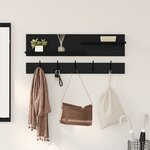 vidaXL Porte-manteau mural avec étagère avec stockage Chêne noir 90 x 15 x 36 cm