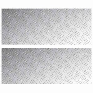 vidaXL Plaques à damier 2 Pièces Argent 100 x 40 cm Aluminium
